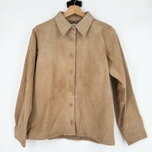 Vintage Bagatelle Womens Suede Shirt Jacket Shacket Small Boho Hippie Indy